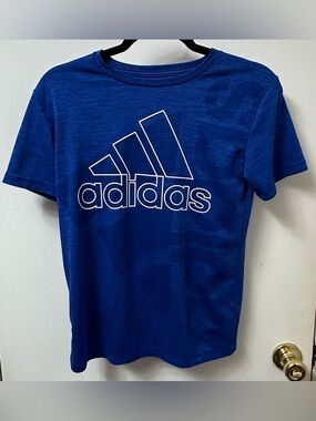 adidas Royal Blue Graphic Logo Tee